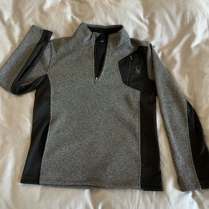 NWOT Spyder Polar Marl Constant Sweater 1/4 Zip M